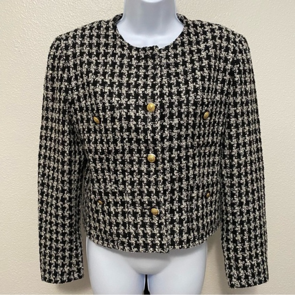 Tweed Houndstooth Jacket 4 Old Money Heritage Capsule Office Corporate